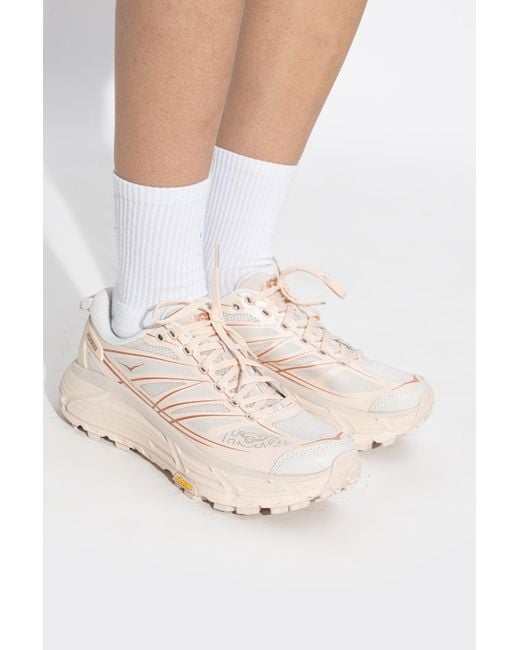 Hoka One One White 'Mafate Speed 2' Sports Shoes