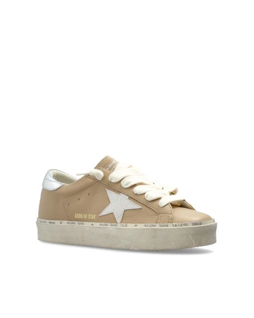 Golden Goose Deluxe Brand Natural Sports Shoes 'Hi Star Classic With List'