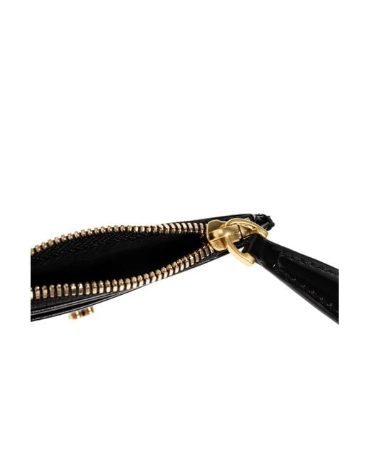 AMI Black Leather Card Holder With Logo