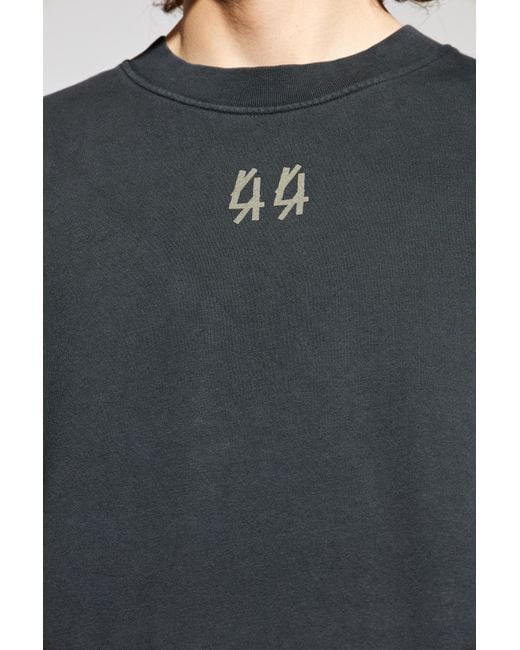 44 Label Group Black Sweatshirt With Logo, for men