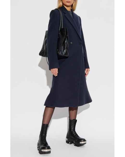 Balenciaga Blue Wool Coat