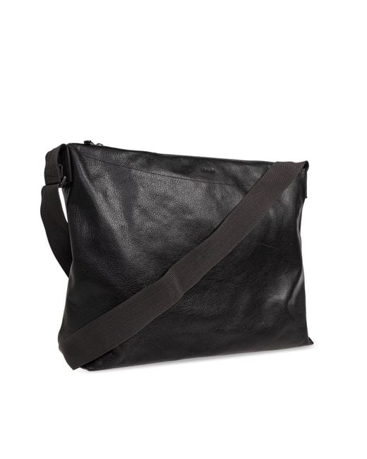 Lemaire Black Shoulder Bag 'Folio Large' for men