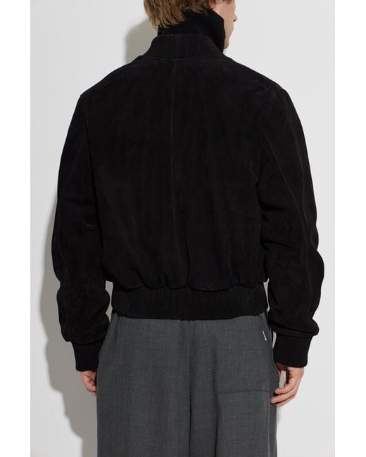 AMI Black Suede 'Bomber' Jacket for men