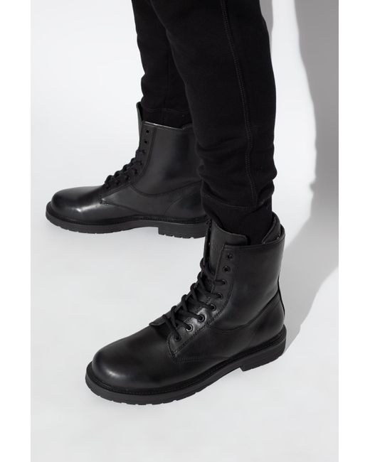 DIESEL 'dalabhama' Combat Boots in Black for Men Lyst UK