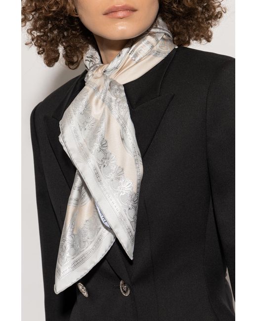 Versace Black Silk Scarf