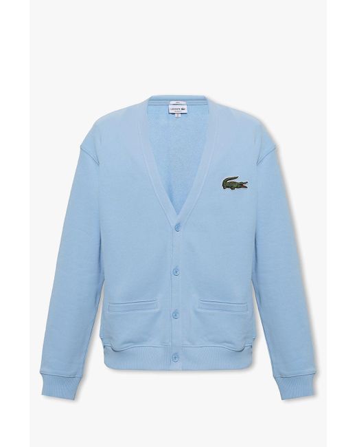 Lacoste Blue Cardigan With Logo