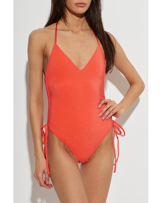 Balmain Red One-Piece Swimsuit