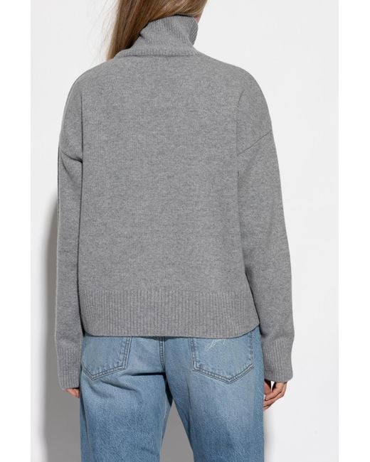 AMI Gray Wool Turtleneck