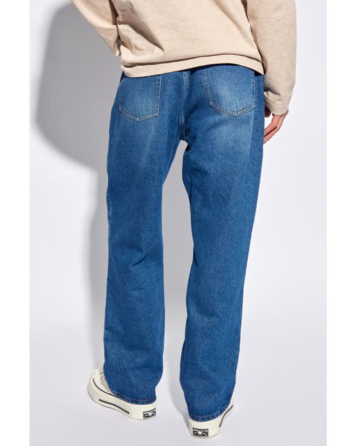 AMI Blue Jeans With Straight Legs, for men