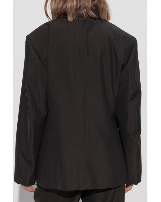 Lemaire Black Double-Breasted Blazer