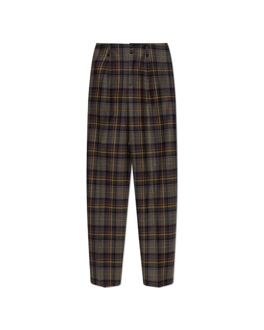 Etro Black Wool Pleated Trousers