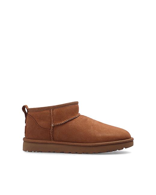 Ugg Brown 'Classic Ultra Mini' Snow Boots