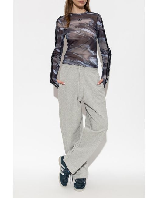 Adidas Originals Blue Transparent Long Sleeve T-Shirt