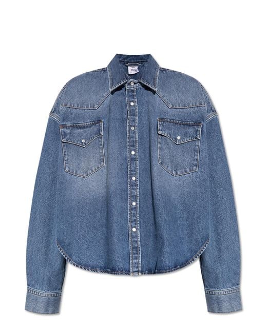 Vetements Blue Denim Shirt