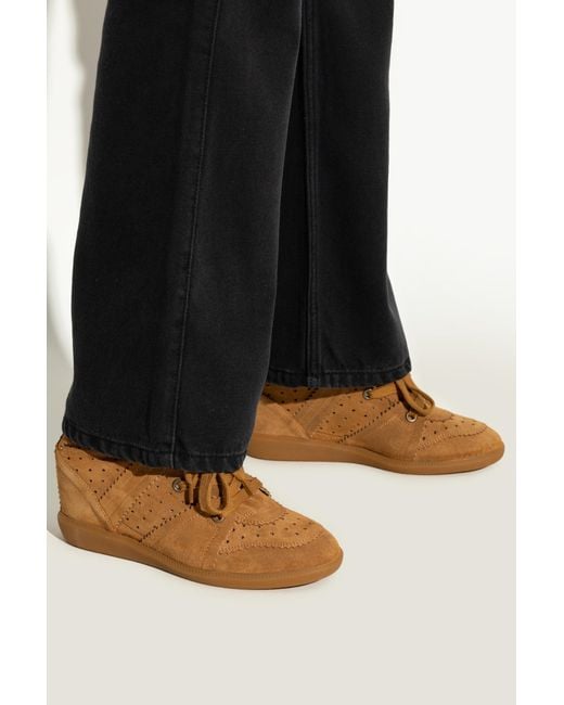 Isabel Marant Brown Wedge-Heeled Shoes 'Bobby'