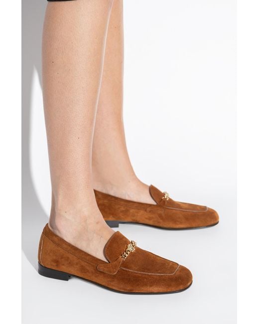 Versace Brown Suede Loafers