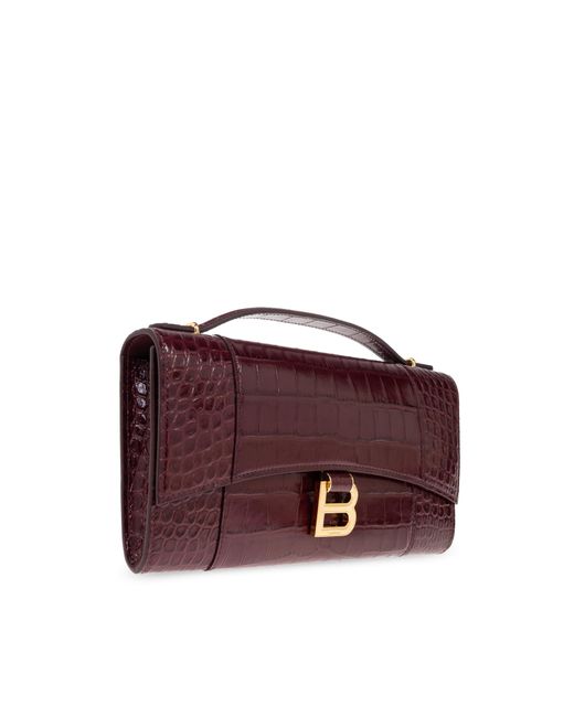 Balenciaga Purple Handbag 'Hourglass'