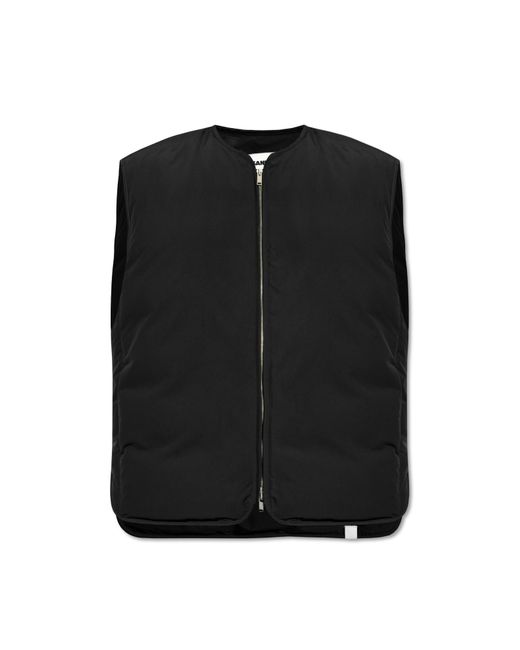 Jil Sander Black Down Vest for men