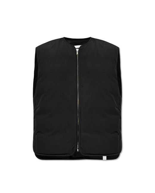Jil Sander Black + Down Vest, for men