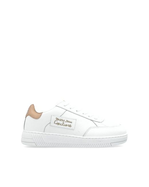 Versace Jeans Couture White Sneakers With Logo