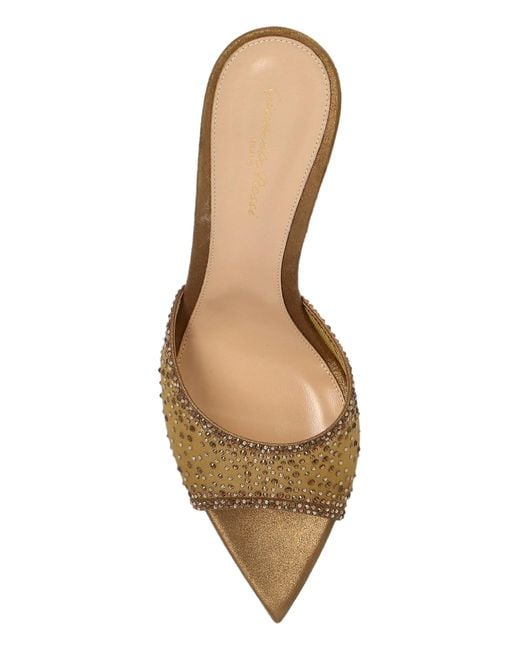 Gianvito Rossi Natural Heeled Mules