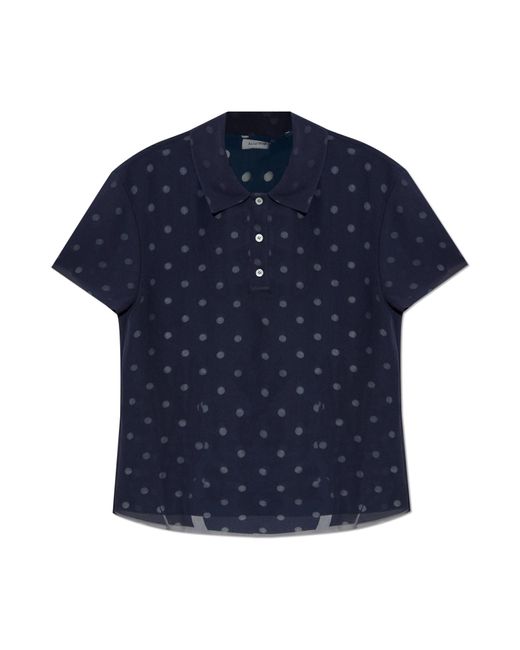 Acne Blue Polka Dot Patterned Shirt