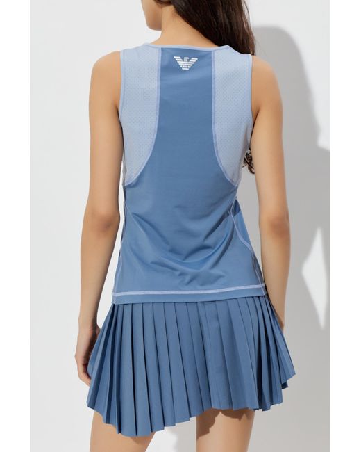 EA7 Blue Sleeveless Top