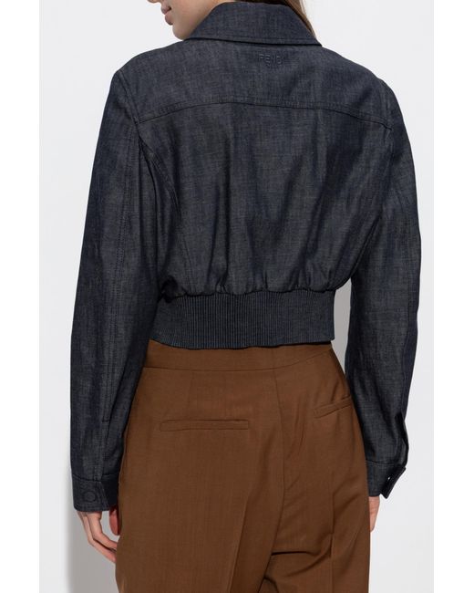 Fendi Blue Short Denim Jacket