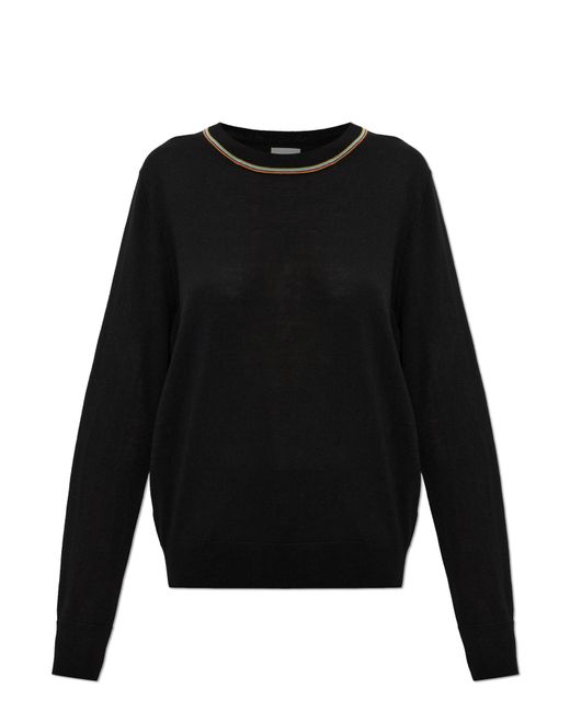 Paul Smith Black Wool Sweater With A Crew Neck
