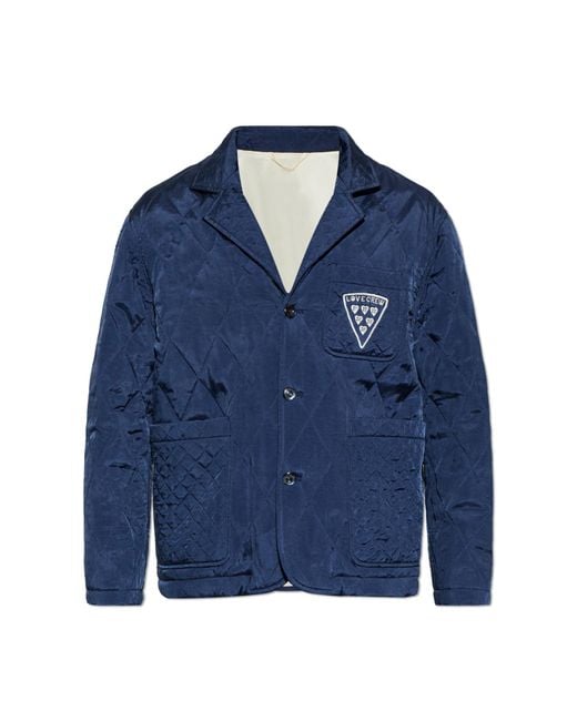 KENZO Blue Quilted Blazer for men