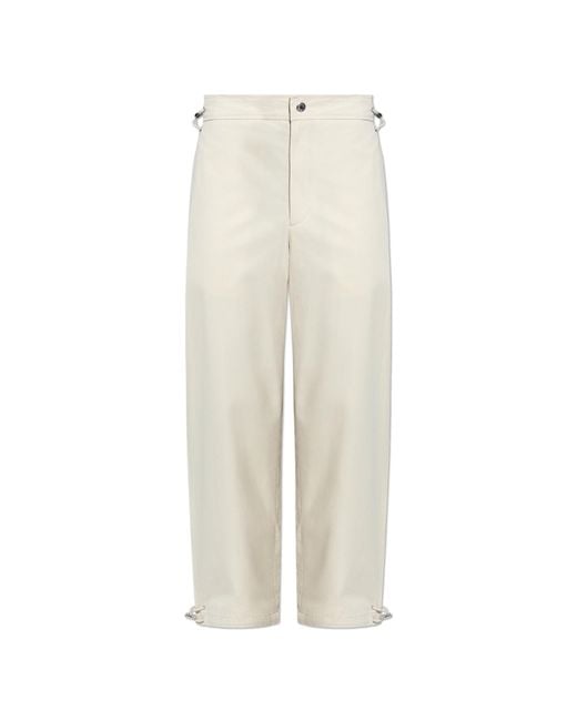 Moncler White Loose-Fitting Pants for men