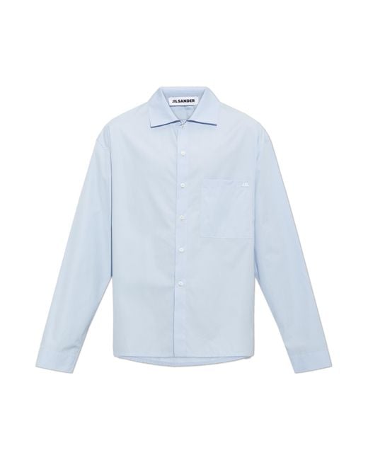 Jil Sander Blue Shirt With Pocket for men