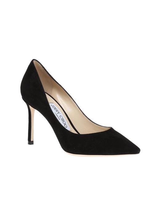 Jimmy Choo Black 'Romy' Suede Pumps
