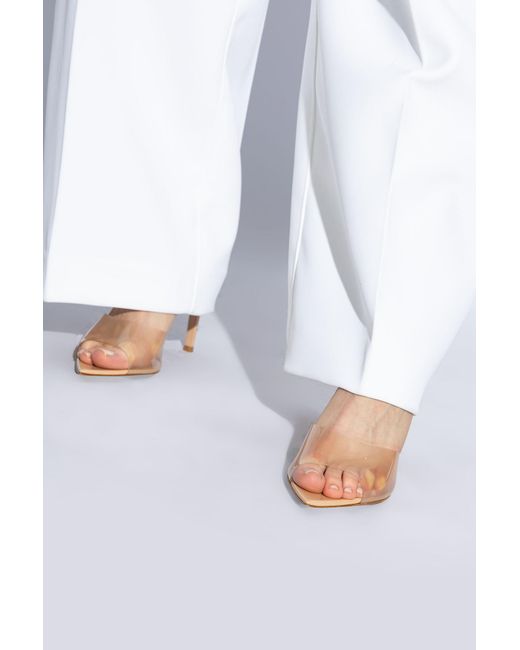Gianvito Rossi White Heeled Mules Elle