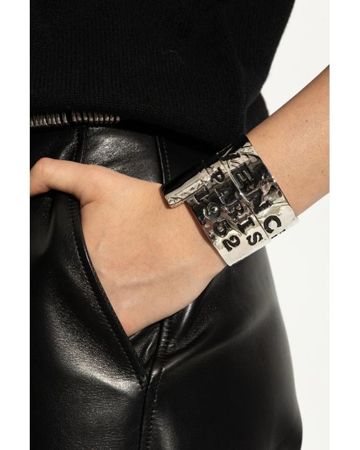 Givenchy Black Bracelet With Engraved Logo
