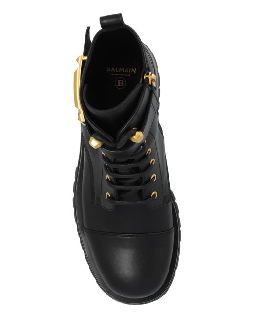 Balmain Gray 'Combat' Boots