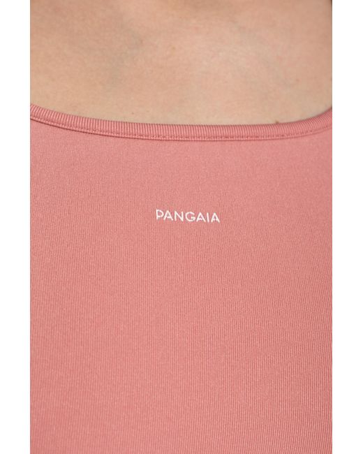 PANGAIA Pink Compression Top With Logo