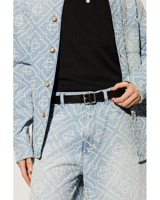 DSquared² Black Leather Belt for men