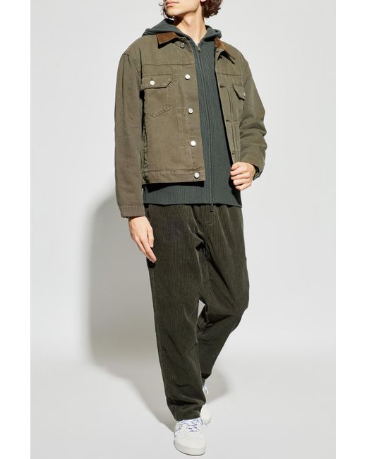 Samsøe & Samsøe Green Wool Sweatshirt 'Saisak' for men