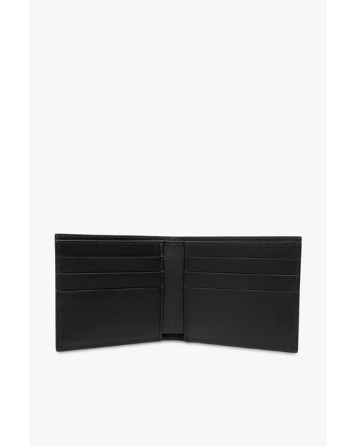 Dolce & Gabbana Black Dolce&Gabbana Leather Bi-Fold Wallet With Logo for men
