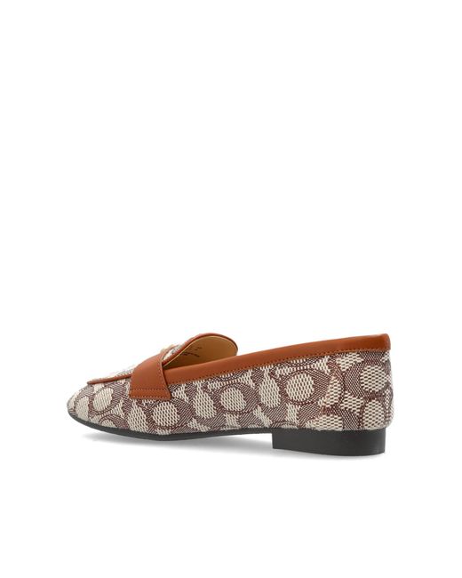 COACH White Monogram Loafers
