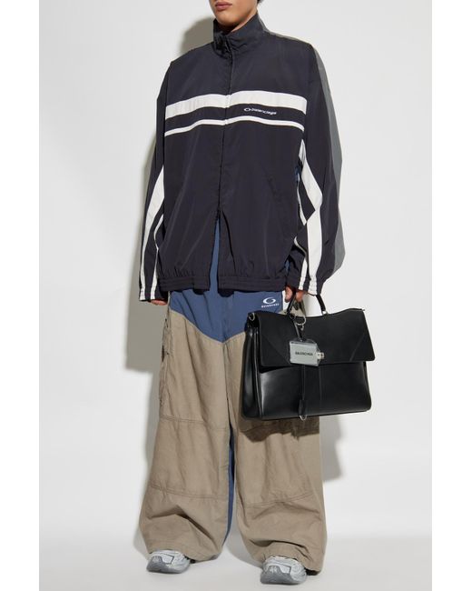 Balenciaga Blue Jacket With A 'Vintage' Effect for men