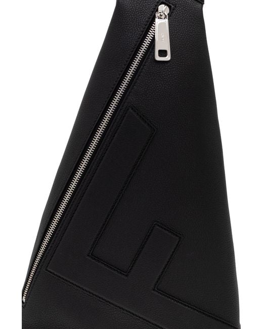 Fendi Black Single-Strap Backpack "Cono Large" for men
