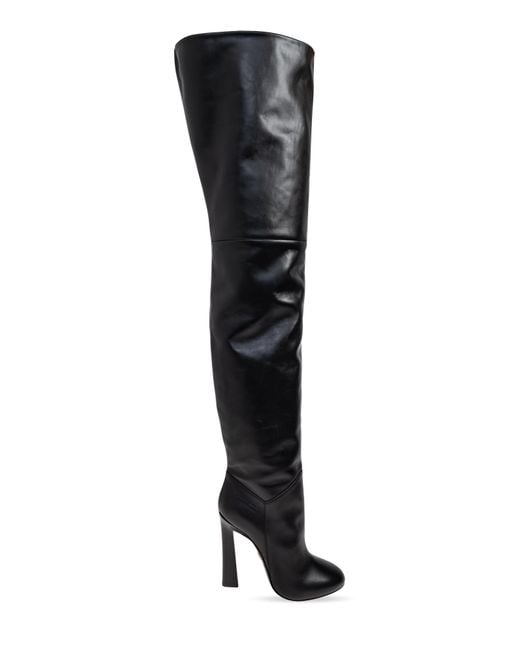 DSquared² Black Over-The-Knee Leather Boots 'Twin'