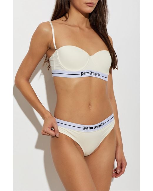 Palm Angels White Bra With Detachable Straps