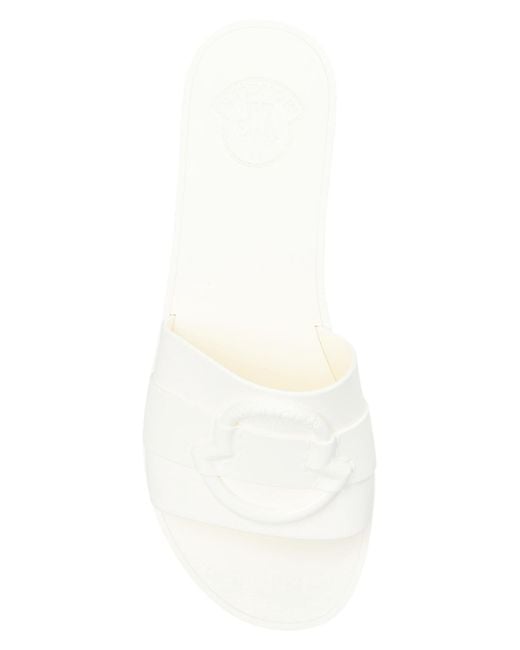 Moncler White Rubber Flip-Flops
