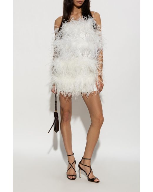 Oseree White Feather Dress