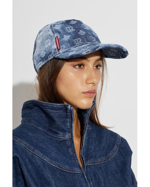 DSquared² Blue Denim Baseball Cap