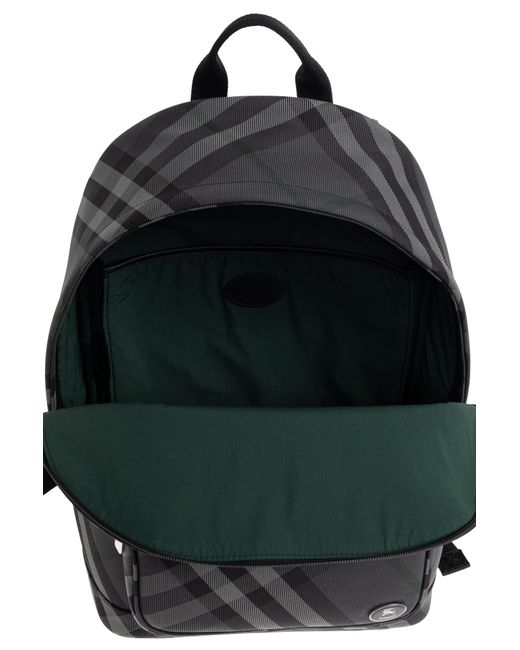 Burberry Black "Grid" Backpack for men