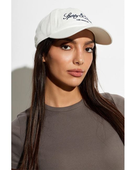 Sporty & Rich White Baseball Cap